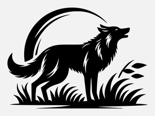 Wolf Silhouette Vector Illustration