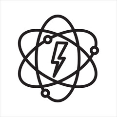 Atomic energy Simple Line Icon