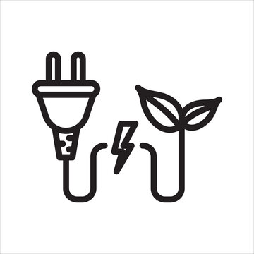sustainable energy Simple Line Icon