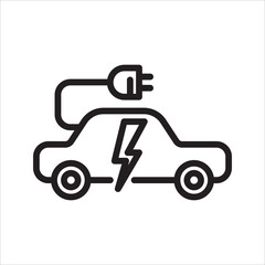 electric vehicle Simple Line Icon