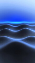 Obraz premium Serene Blue Waves Gently Undulate Under Soft Light. AI Generated