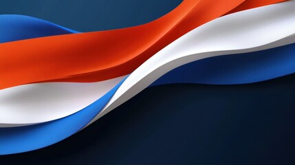 Fototapeta premium Abstract Colorful Wave Design with Red White and Blue Hues Modern Artistic Background Wallpaper