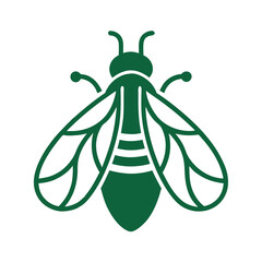 Modern Fly Silhouette Logo for Science and Environmental Use
