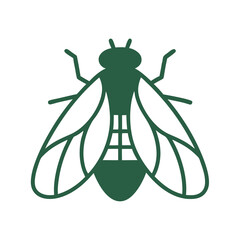 Modern Fly Silhouette Logo for Science and Environmental Use