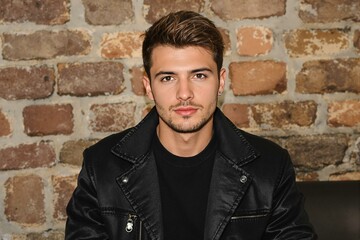 Fototapeta premium Striking Portrait of a Young Serbian Man