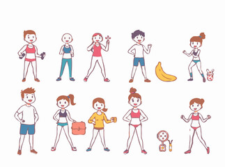 Vector Art Bundle for Health Enthusiasts: Fitness, Mental Health, and Wellbeing