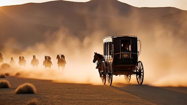 Stagecoach in the West.