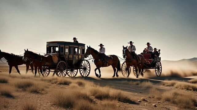 Stagecoach in the West.