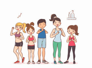 Fitness and Wellness Lifestyle Collection: Vector Illustrations for Health