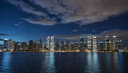 Fototapeta premium le panorama urbain nocturne