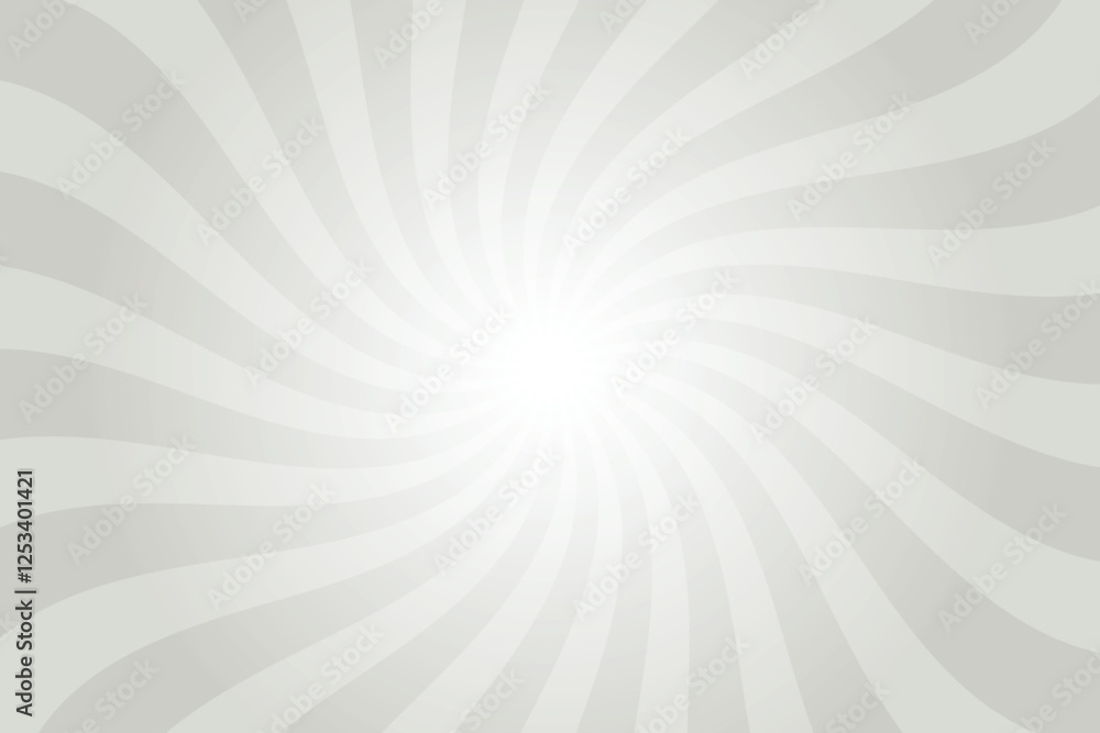 Aufkleber pastel gray background with white sun ray. swirl sun ray lines starburst. abstract texture with ligh
