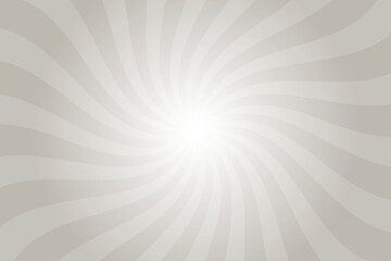 PEWTER GREY HDGWN50 background with white sun ray. Swirl sun ray lines starburst. Abstract texture with light of sunburst. Radial beam of sunlight. Retro background with flash. Design of sunbeam.