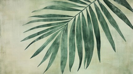 Serene Palm Frond: A Tropical Green Oasis