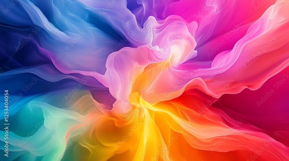 Poster dynamic colorful swirl abstract art digital painting background image