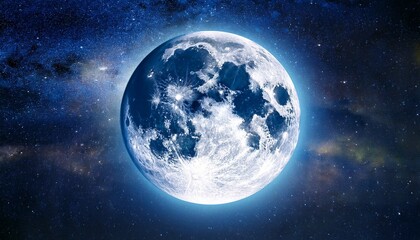 Fototapeta premium 地球を包み込む満月の神秘的な光