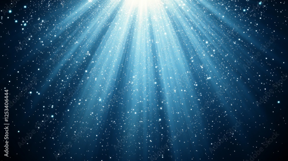 Poster dark blue gradient light with rough, grainy texture and glowing shine. modern abstract background wi