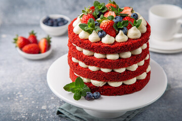 festive red velvet cake