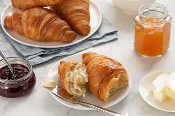 freshly backed croissants