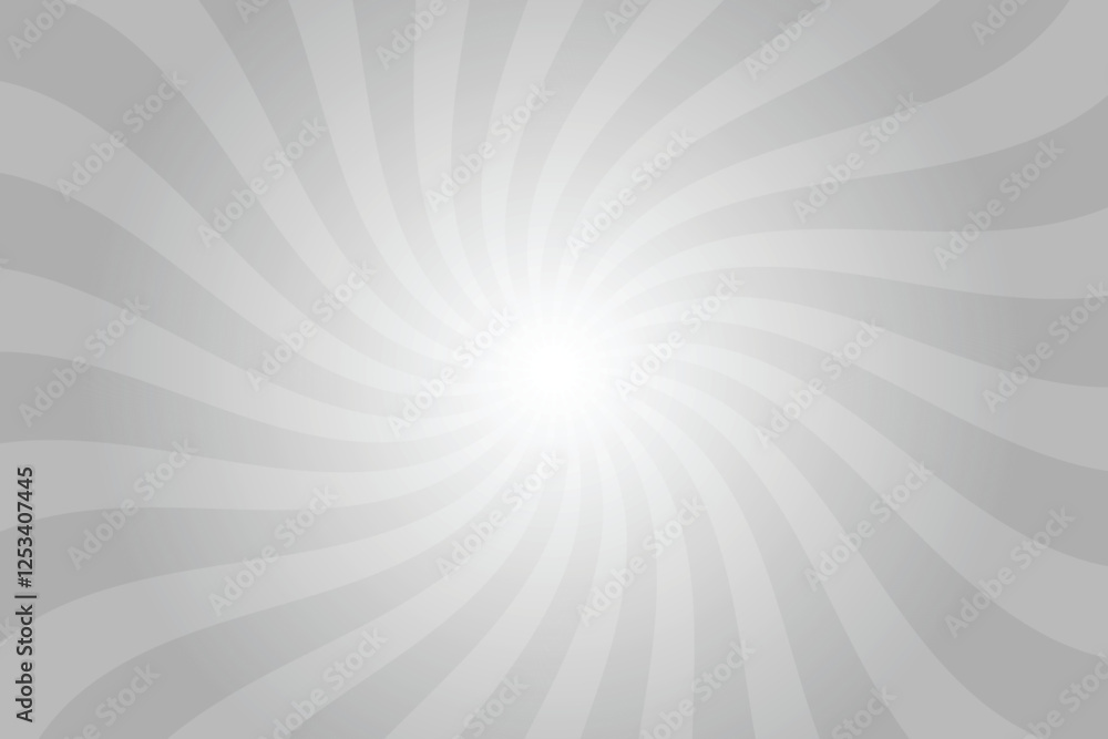 Poster silver chalice gray background with white sun ray. swirl sun ray lines starburst. abstract texture w
