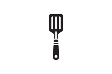 spatula icon vector silhouette isolated in white background