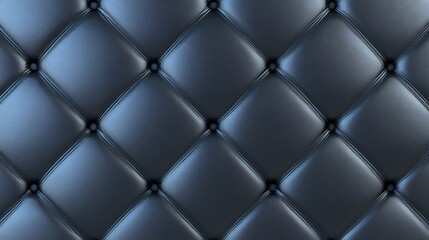 Deep blue tufted leather texture subtly glows under soft light. AI Generated
