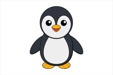 Fototapeta premium penguin vector, icon vector illustration, penguin silhouette of a penguin isolated on a white background, eps, png, svg, vector,