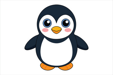 Fototapeta premium penguin vector, icon vector illustration, penguin silhouette of a penguin isolated on a white background, eps, png, svg, vector,