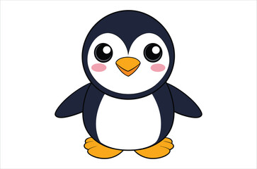 Obraz premium penguin vector, icon vector illustration, penguin silhouette of a penguin isolated on a white background, eps, png, svg, vector,