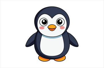 Obraz premium penguin vector, icon vector illustration, penguin silhouette of a penguin isolated on a white background, eps, png, svg, vector,