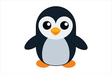 Obraz premium penguin vector, icon vector illustration, penguin silhouette of a penguin isolated on a white background, eps, png, svg, vector,