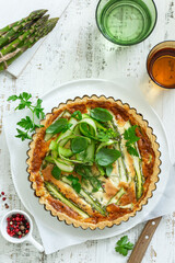 savory asparagus and cheese tart