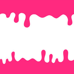 Obraz premium Melted strawberry cream white background