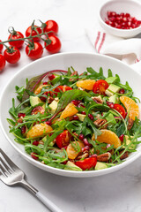 tangerine, avocado and  tomatoes salad