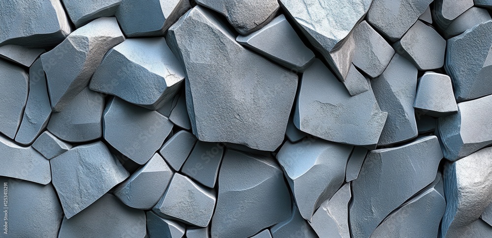 Aufkleber seamless gray cobblestone wall or road background texture. tileable grungy natural rock and stone sh
