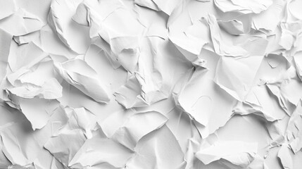 Abstract White Crumpled Paper Texture Background Design Element art wall style light shade image    