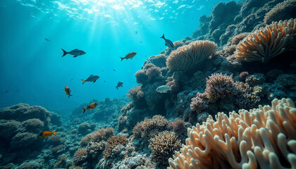 Vibrant coral reefs teeming with fish flourish in the Red Sea