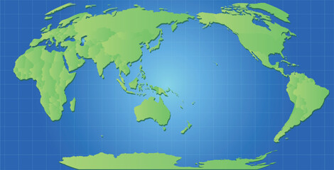 A colorful world map.Vector map on white background.