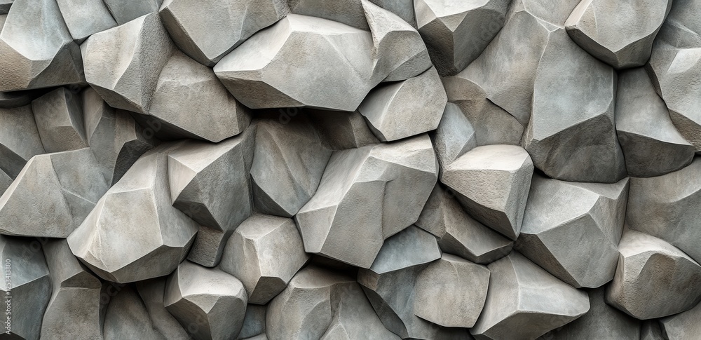 Aufkleber seamless gray cobblestone wall or road background texture. tileable grungy natural rock and stone sh