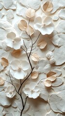 Elegant Paper Flower Arrangement on Textured Background
