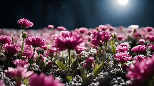 Bouquet of flowers on the moon.