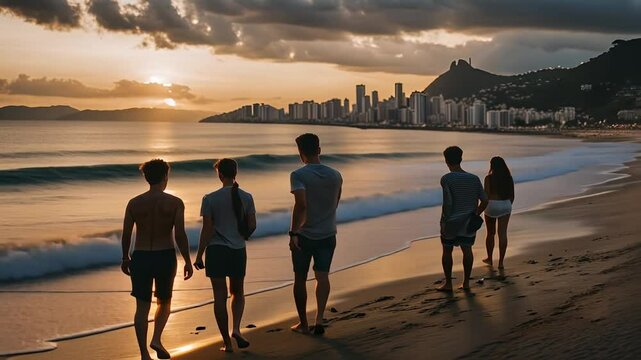 People in Copacabana.