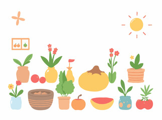 Healthy Living Lifestyle Vector Elements for Designs