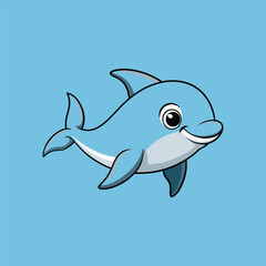 vector illustration of cartoon fish