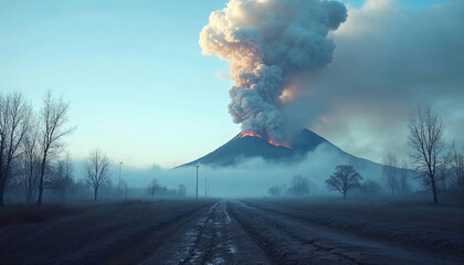 Sky ablaze with fiery hues