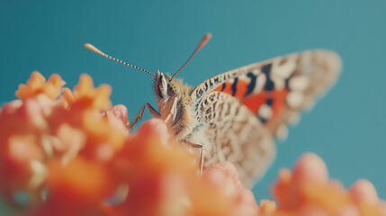 Painted Lady Butterfly on Flower