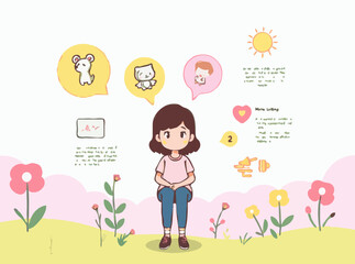 Mental Health Awareness Infographic Elements