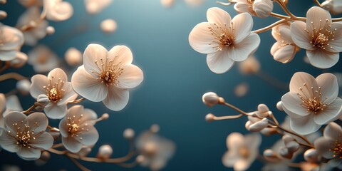 Elegant Cherry Blossoms: A Digital Art Masterpiece
