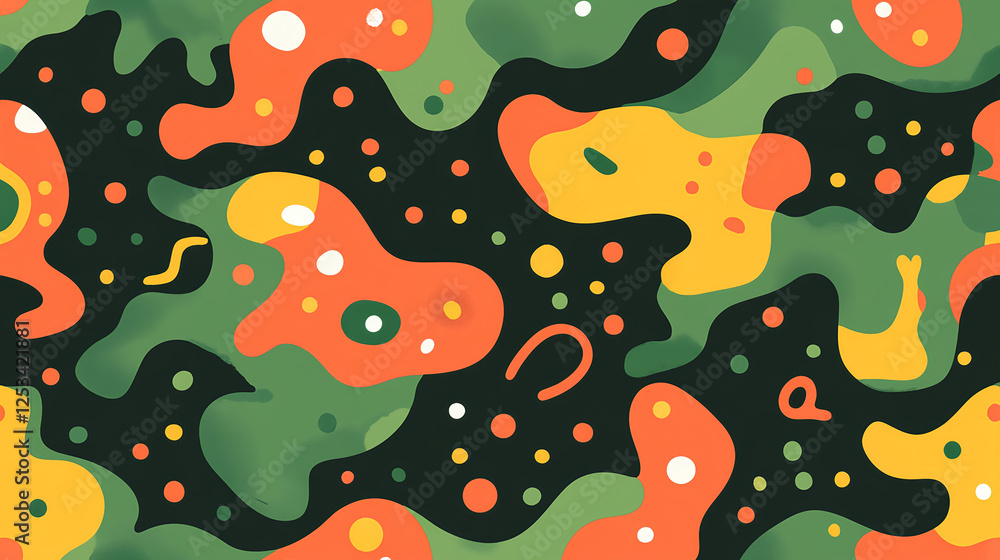 Poster dynamic abstract pattern design digital art colorful shapes creative environment vibrant viewpoint m