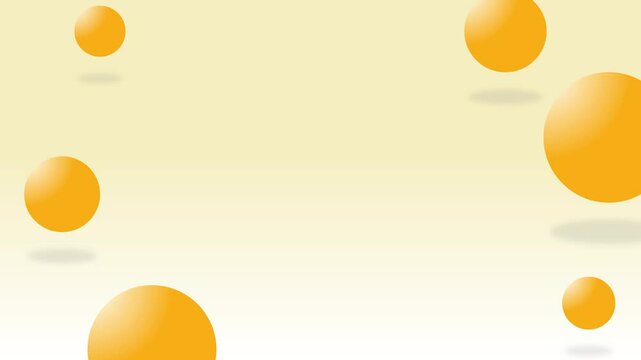 オレンジのグラデーション背景と球のフレーム