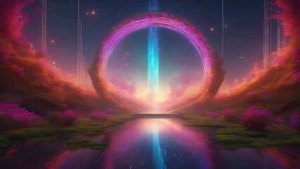 abstract colorful wave background